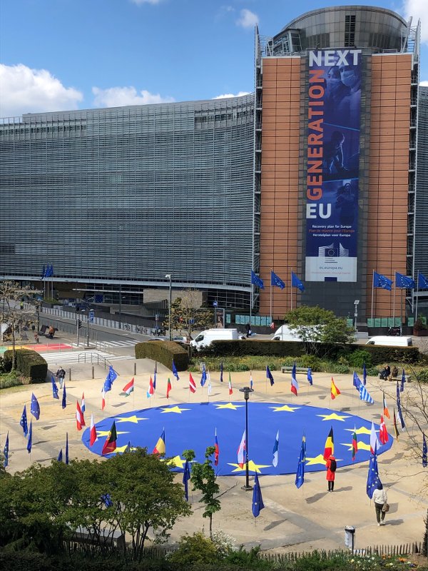 Le rond-point Schuman et le Berlaymont