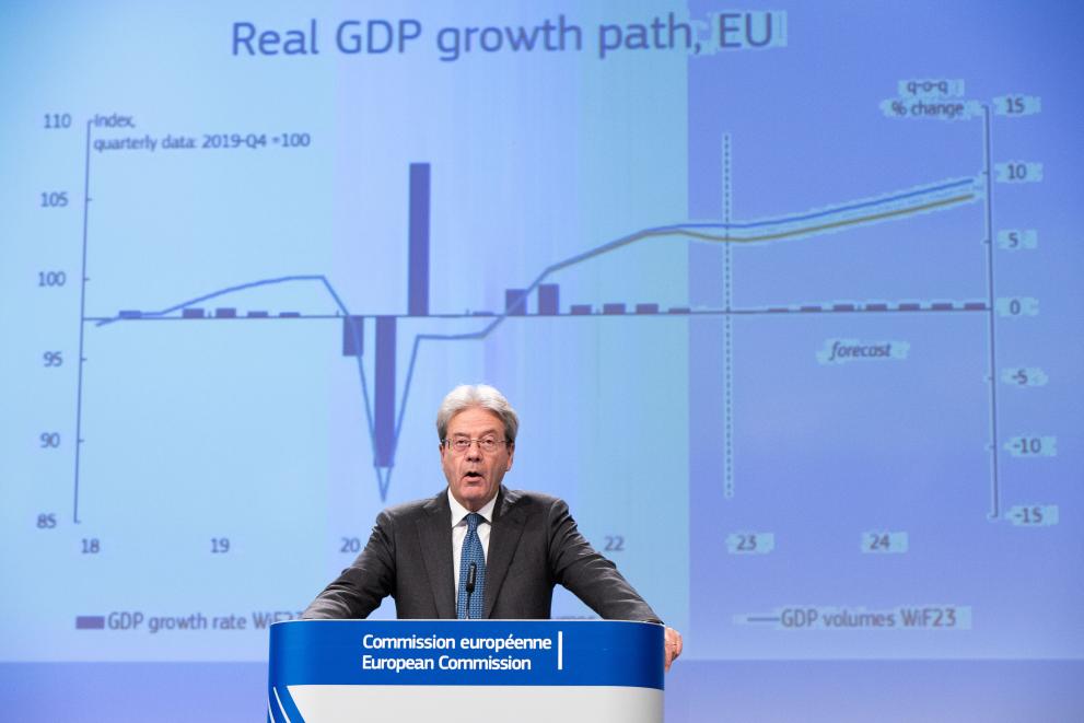 Press conference by Paolo Gentiloni, European Commissioner, on the Winter 2023 Economic Forecast