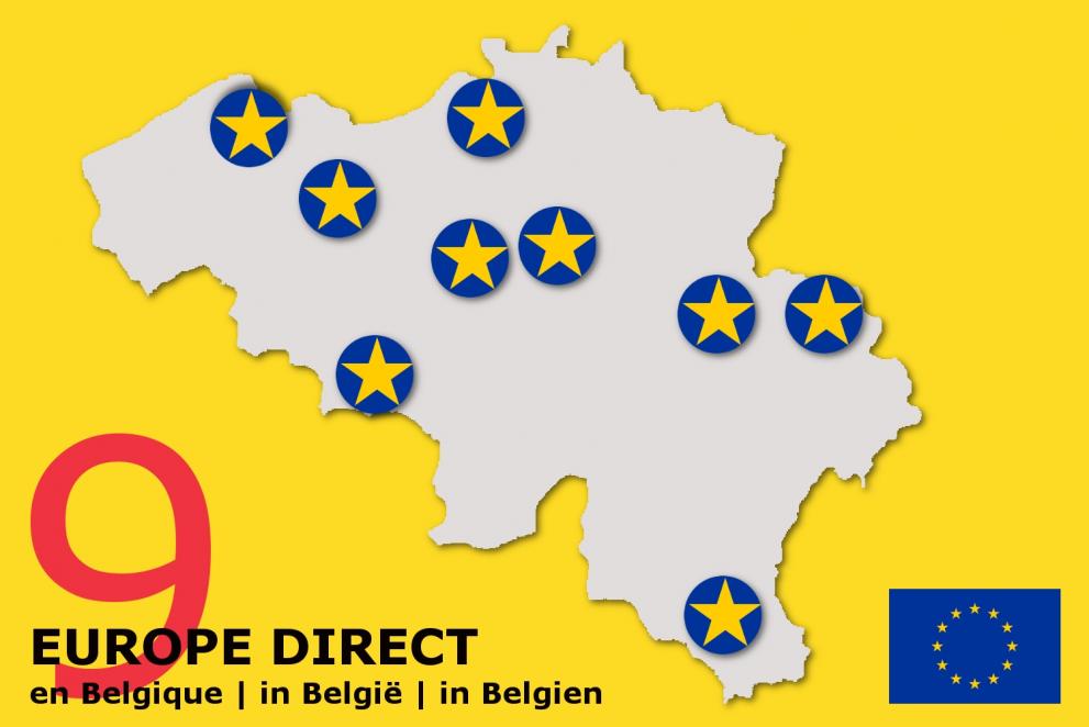 Map of Europe Directs in Belgium 