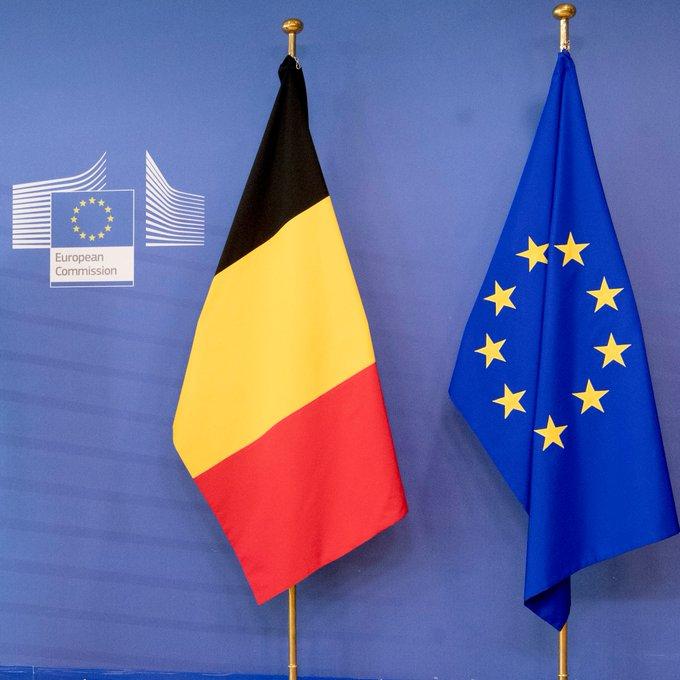 EU and Belgium flags