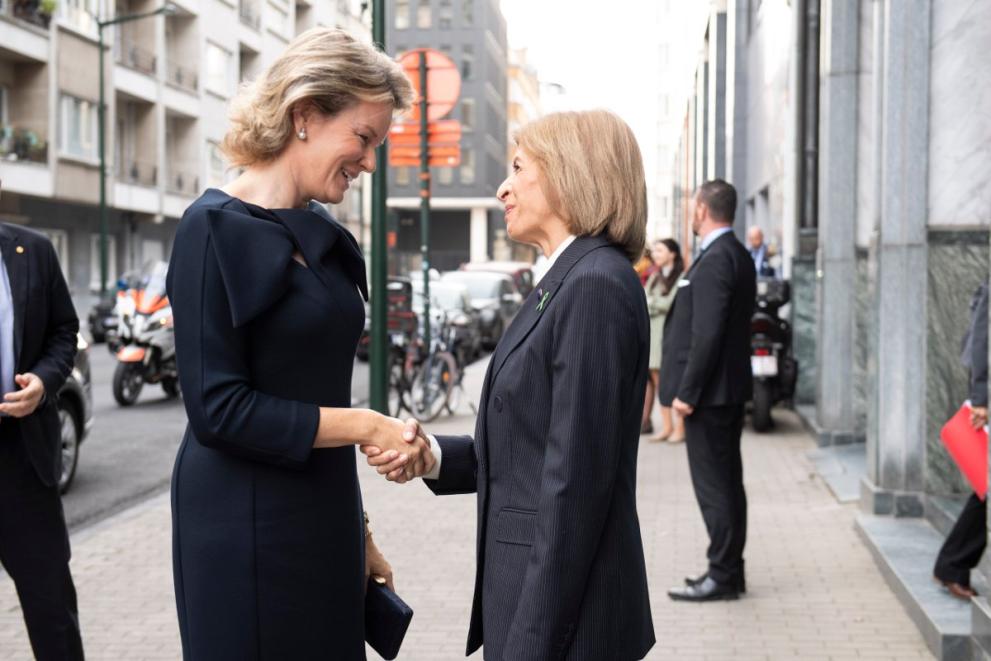 Commissioner Stella Kyriakides and Queen Mathilde