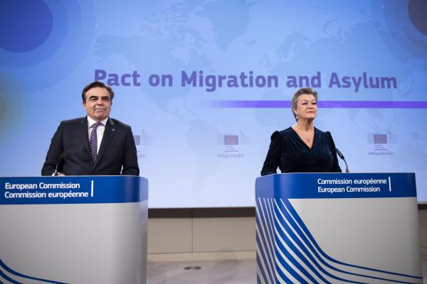 Press conference by Margaritis Schinas, Vice-President of the European Commission, and Ylva Johansson, European Commissioner, on the political agreement reached on the Pact on Migration and Asylum