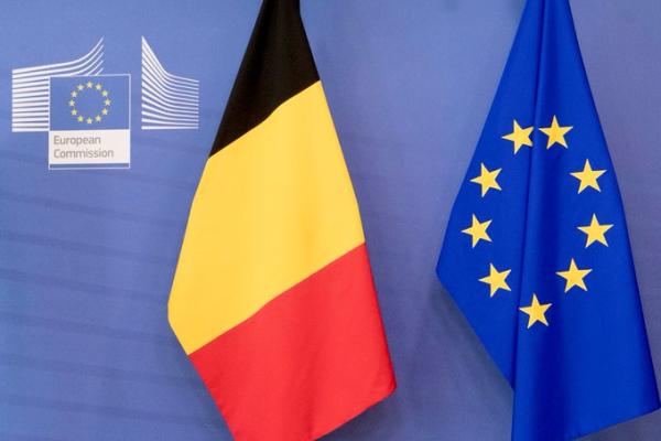 EU and Belgium flags